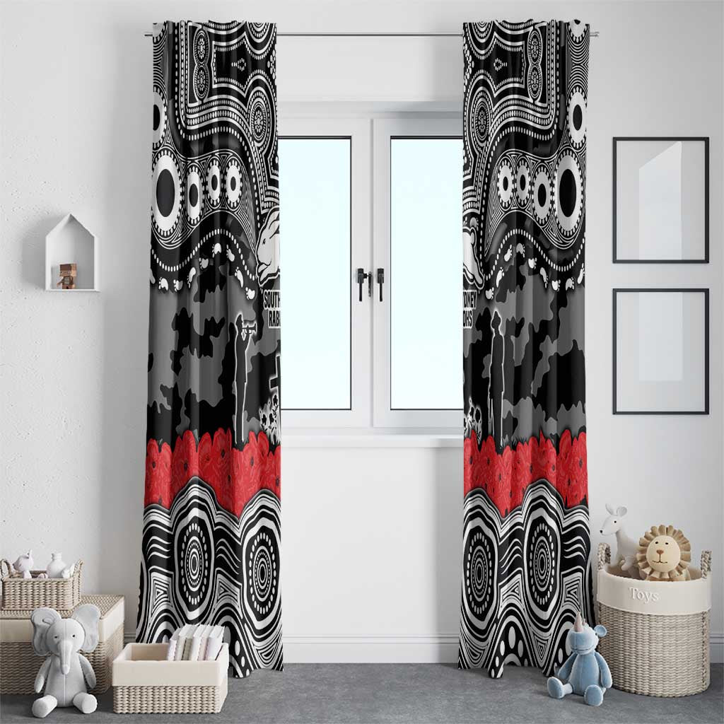 ANZAC Day South Sydney Rabbitohs Window Curtain Military Memorial Aboriginal Indigenous Art