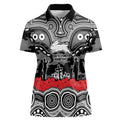 ANZAC Day South Sydney Rabbitohs Women Polo Shirt Military Memorial Aboriginal Indigenous Art