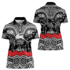 ANZAC Day South Sydney Rabbitohs Women Polo Shirt Military Memorial Aboriginal Indigenous Art