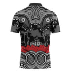 ANZAC Day South Sydney Rabbitohs Zipper Polo Shirt Military Memorial Aboriginal Indigenous Art