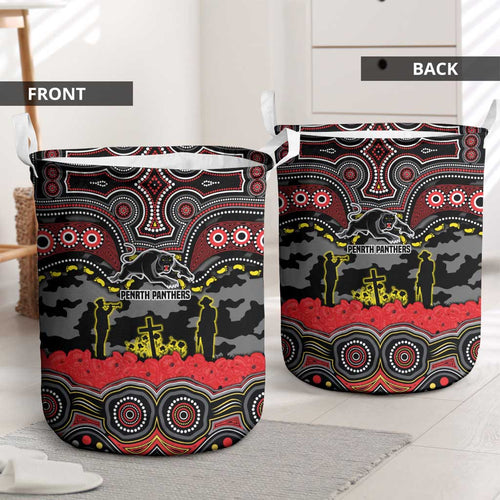ANZAC Day Penrith Panthers Laundry Basket Military Memorial Aboriginal Indigenous Art