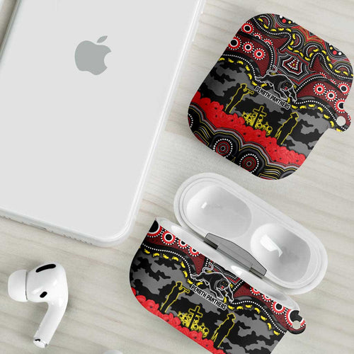 ANZAC Day Penrith Panthers AirPods Case Military Memorial Aboriginal Indigenous Art