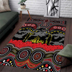 ANZAC Day Penrith Panthers Area Rug Military Memorial Aboriginal Indigenous Art