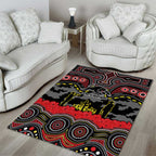 ANZAC Day Penrith Panthers Area Rug Military Memorial Aboriginal Indigenous Art