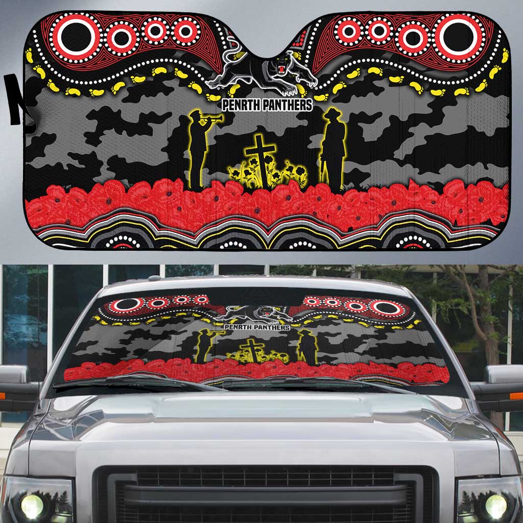 ANZAC Day Penrith Panthers Auto Sun Shade Military Memorial Aboriginal Indigenous Art