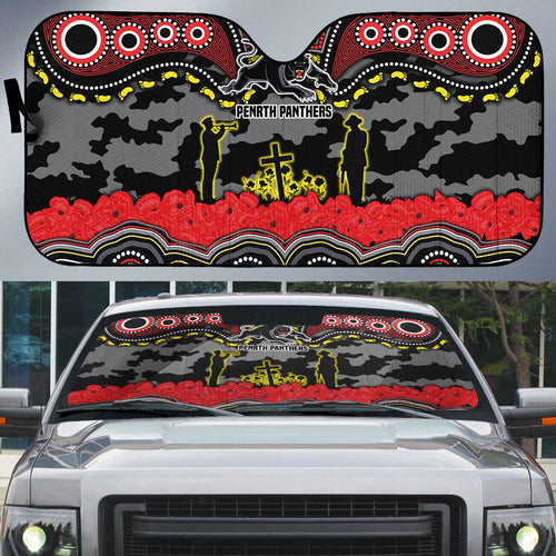 ANZAC Day Penrith Panthers Auto Sun Shade Military Memorial Aboriginal Indigenous Art