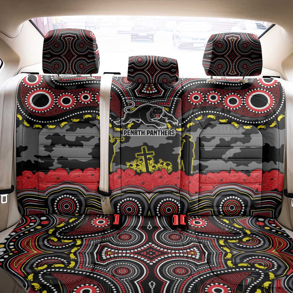 ANZAC Day Penrith Panthers Back Car Seat Cover Military Memorial Aboriginal Indigenous Art