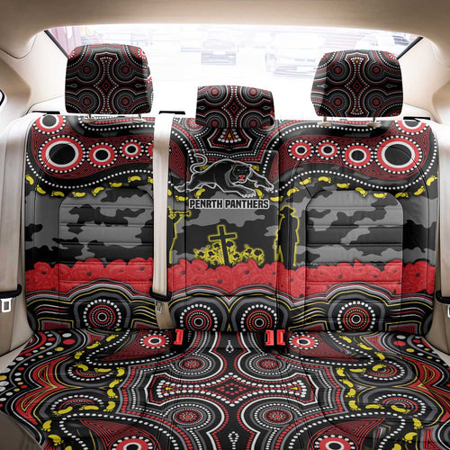 ANZAC Day Penrith Panthers Back Car Seat Cover Military Memorial Aboriginal Indigenous Art
