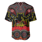 ANZAC Day Penrith Panthers Baseball Jersey Military Memorial Aboriginal Indigenous Art