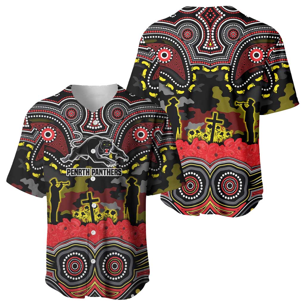ANZAC Day Penrith Panthers Baseball Jersey Military Memorial Aboriginal Indigenous Art