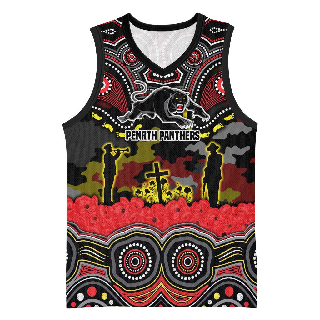 ANZAC Day Penrith Panthers Basketball Jersey Military Memorial Aboriginal Indigenous Art