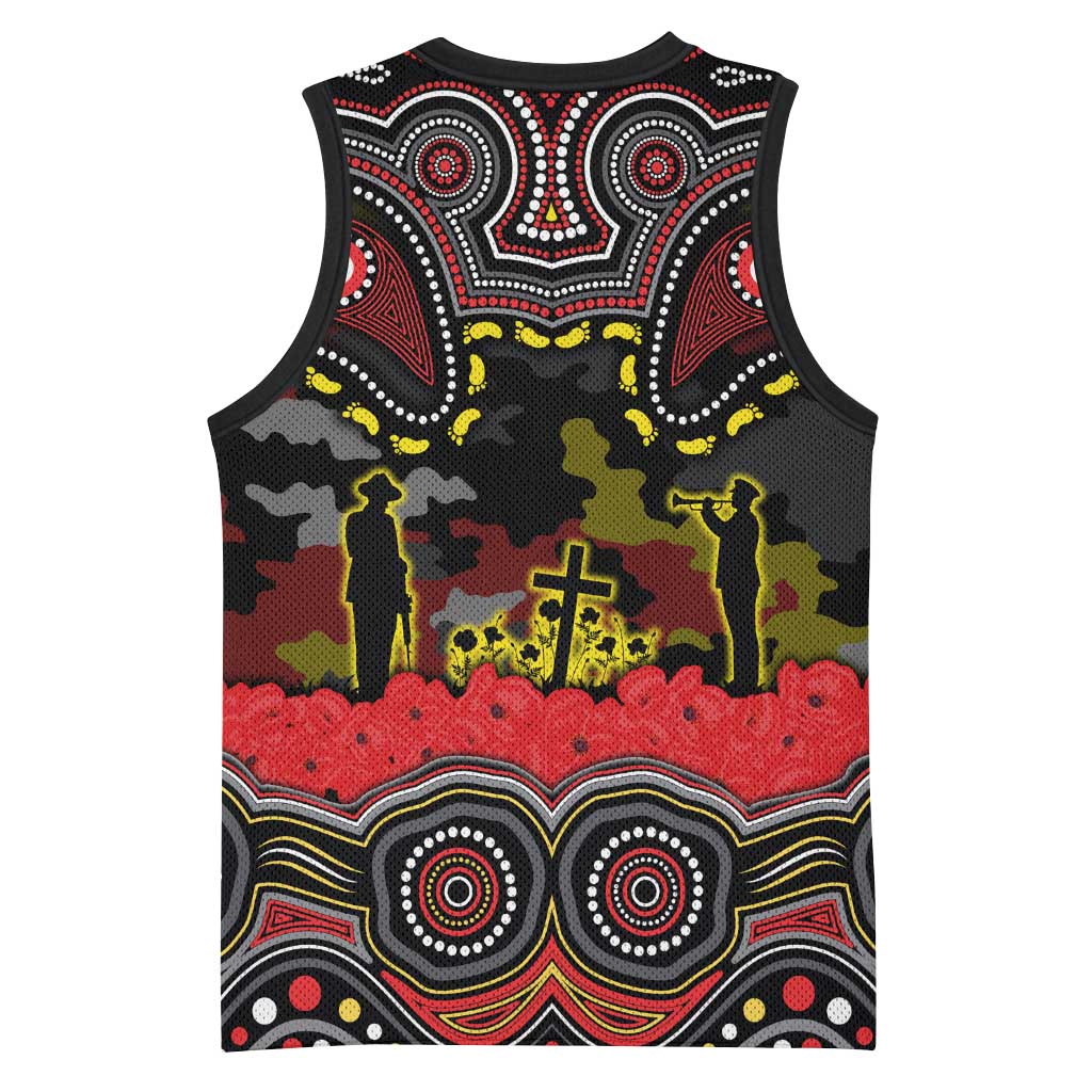 ANZAC Day Penrith Panthers Basketball Jersey Military Memorial Aboriginal Indigenous Art