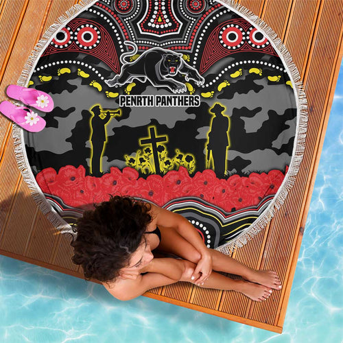 ANZAC Day Penrith Panthers Beach Blanket Military Memorial Aboriginal Indigenous Art