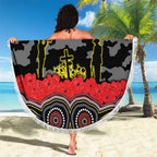 ANZAC Day Penrith Panthers Beach Blanket Military Memorial Aboriginal Indigenous Art
