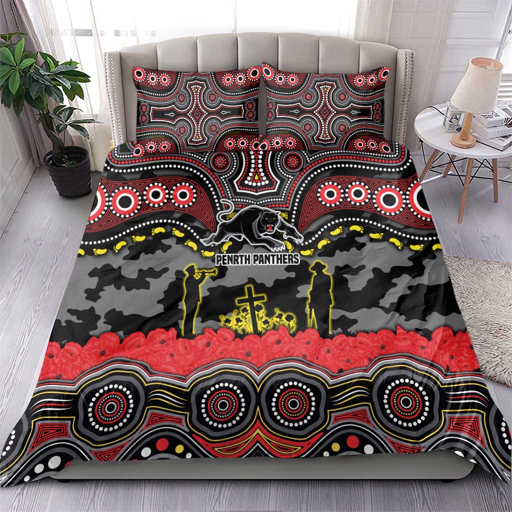 ANZAC Day Penrith Panthers Bedding Set Military Memorial Aboriginal Indigenous Art