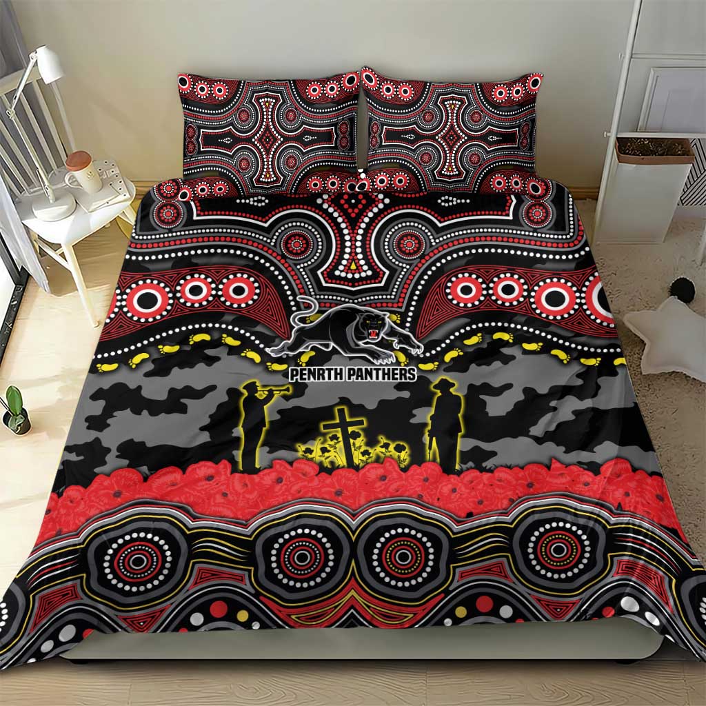 ANZAC Day Penrith Panthers Bedding Set Military Memorial Aboriginal Indigenous Art