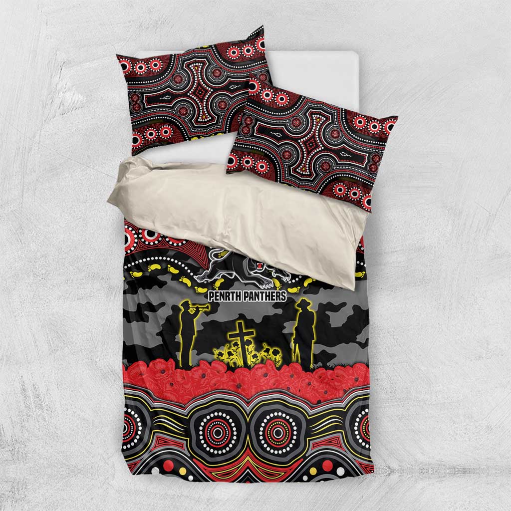ANZAC Day Penrith Panthers Bedding Set Military Memorial Aboriginal Indigenous Art