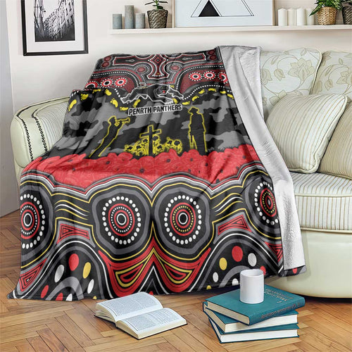 ANZAC Day Penrith Panthers Blanket Military Memorial Aboriginal Indigenous Art
