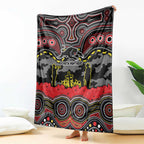 ANZAC Day Penrith Panthers Blanket Military Memorial Aboriginal Indigenous Art