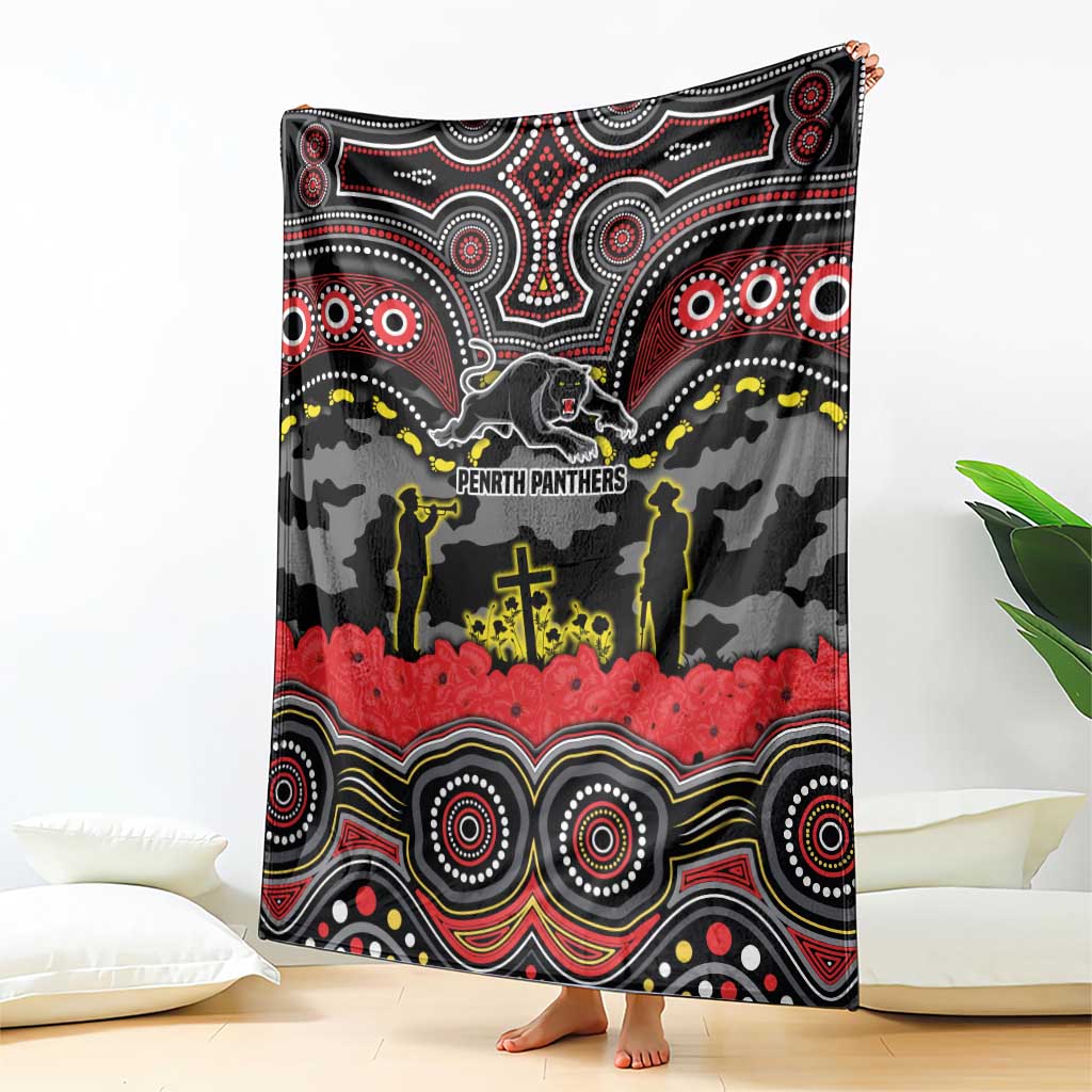 ANZAC Day Penrith Panthers Blanket Military Memorial Aboriginal Indigenous Art