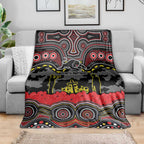 ANZAC Day Penrith Panthers Blanket Military Memorial Aboriginal Indigenous Art