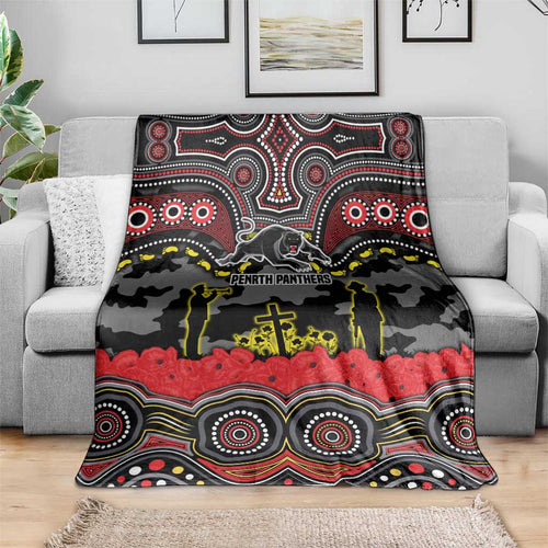 ANZAC Day Penrith Panthers Blanket Military Memorial Aboriginal Indigenous Art