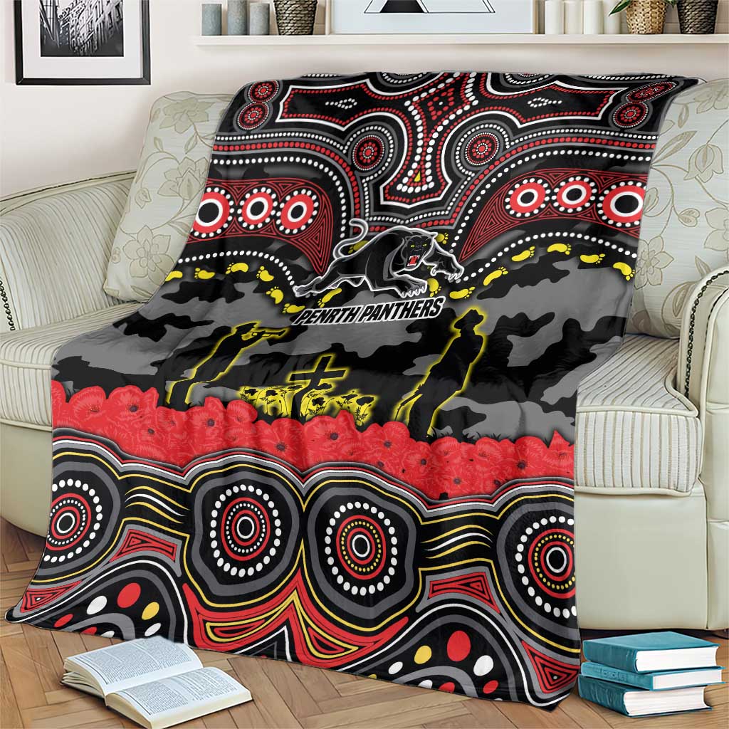 ANZAC Day Penrith Panthers Blanket Military Memorial Aboriginal Indigenous Art