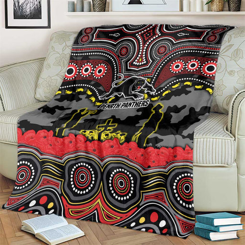 ANZAC Day Penrith Panthers Blanket Military Memorial Aboriginal Indigenous Art