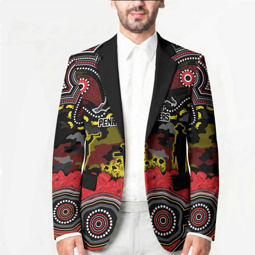 ANZAC Day Penrith Panthers Blazer Military Memorial Aboriginal Indigenous Art