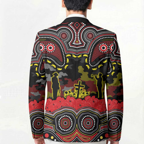ANZAC Day Penrith Panthers Blazer Military Memorial Aboriginal Indigenous Art