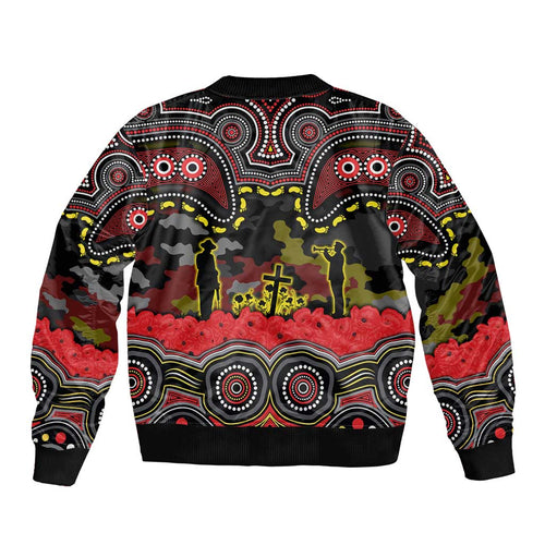 ANZAC Day Penrith Panthers Bomber Jacket Military Memorial Aboriginal Indigenous Art