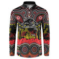 ANZAC Day Penrith Panthers Button Sweatshirt Military Memorial Aboriginal Indigenous Art