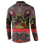 ANZAC Day Penrith Panthers Button Sweatshirt Military Memorial Aboriginal Indigenous Art