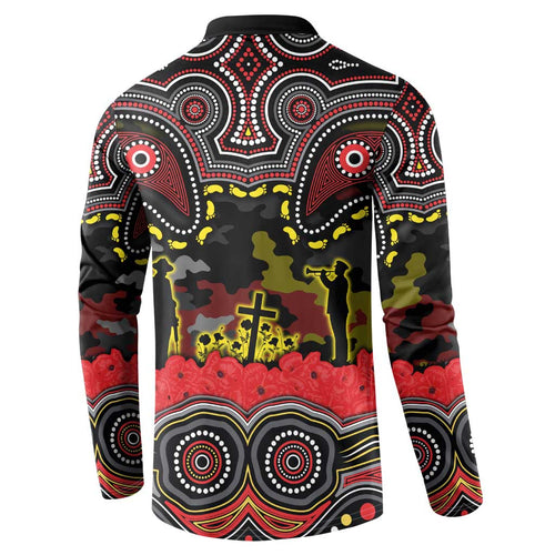 ANZAC Day Penrith Panthers Button Sweatshirt Military Memorial Aboriginal Indigenous Art