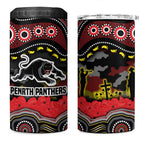 ANZAC Day Penrith Panthers 4 in 1 Can Cooler Tumbler Military Memorial Aboriginal Indigenous Art