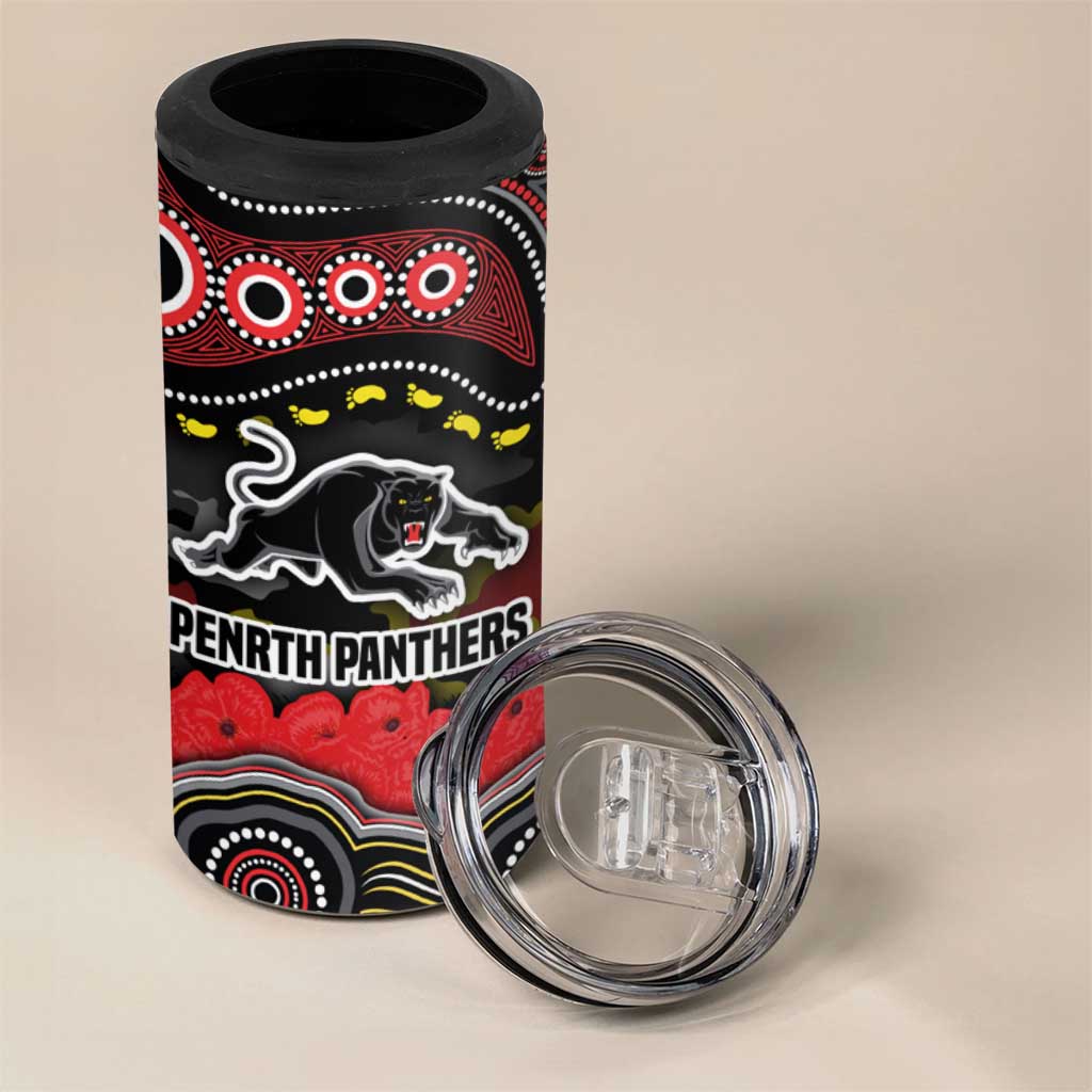 ANZAC Day Penrith Panthers 4 in 1 Can Cooler Tumbler Military Memorial Aboriginal Indigenous Art