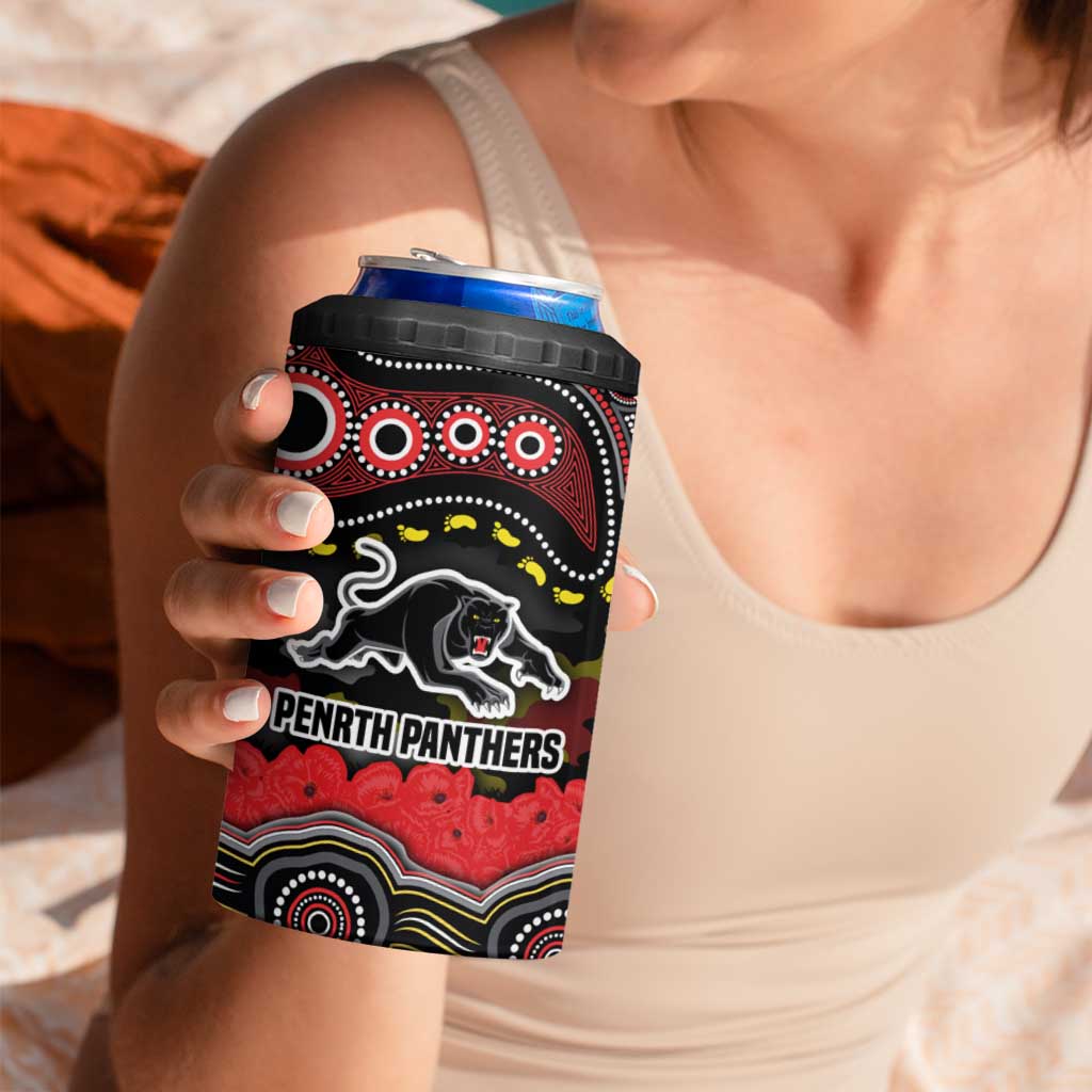 ANZAC Day Penrith Panthers 4 in 1 Can Cooler Tumbler Military Memorial Aboriginal Indigenous Art