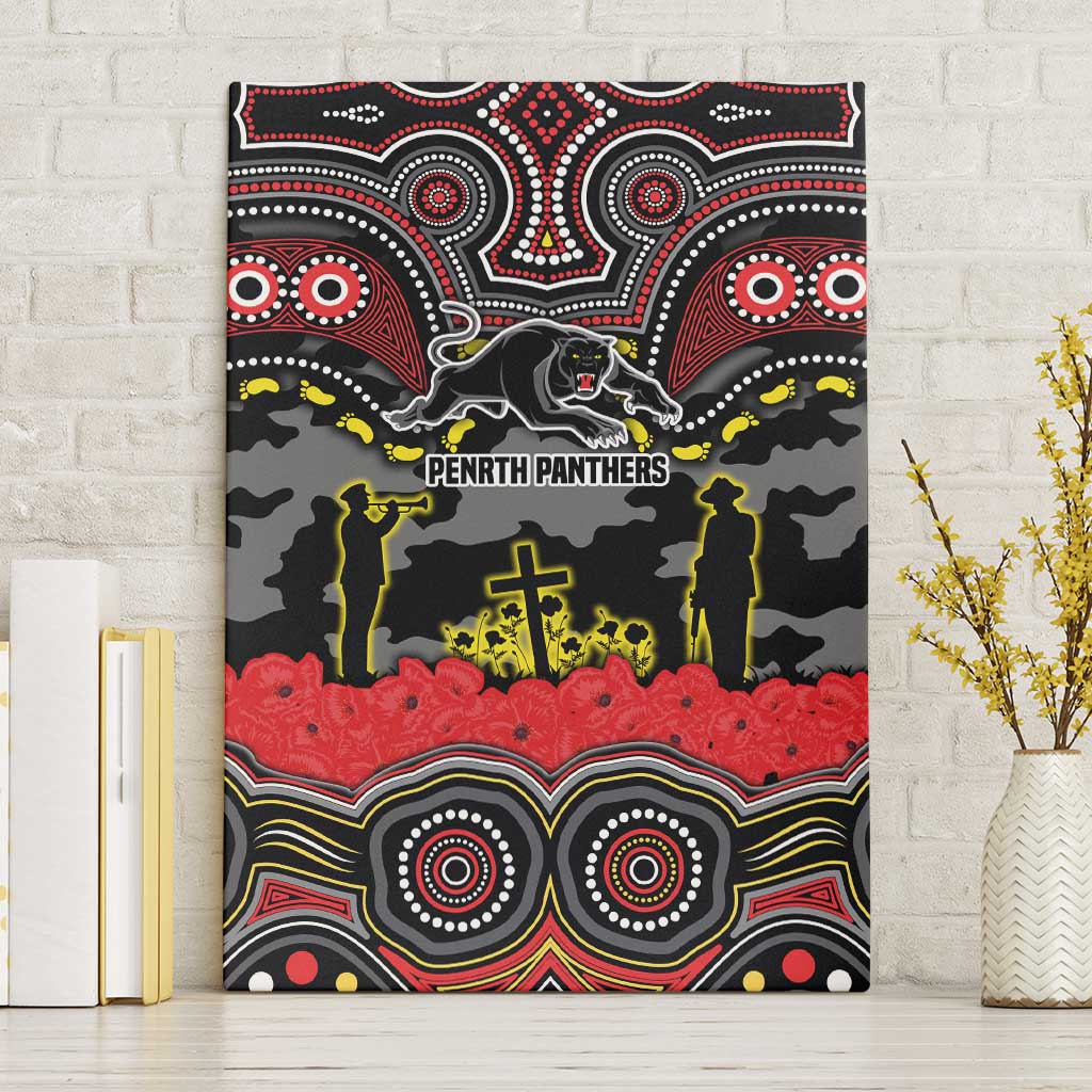 ANZAC Day Penrith Panthers Canvas Wall Art Military Memorial Aboriginal Indigenous Art