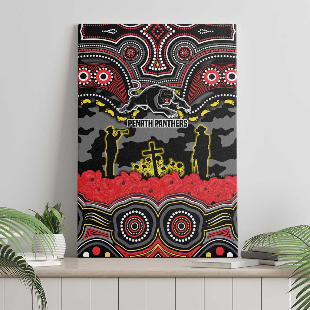 ANZAC Day Penrith Panthers Canvas Wall Art Military Memorial Aboriginal Indigenous Art