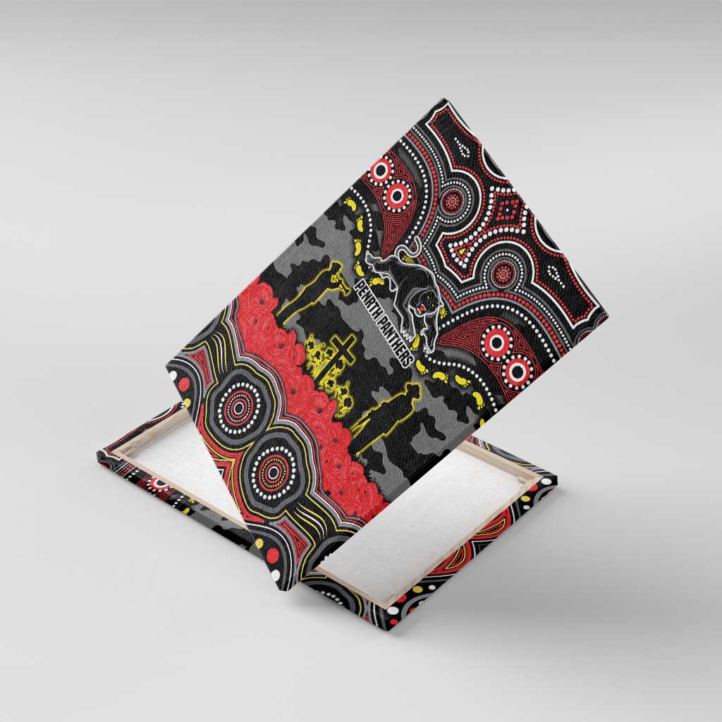 ANZAC Day Penrith Panthers Canvas Wall Art Military Memorial Aboriginal Indigenous Art