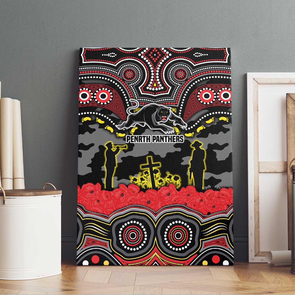 ANZAC Day Penrith Panthers Canvas Wall Art Military Memorial Aboriginal Indigenous Art