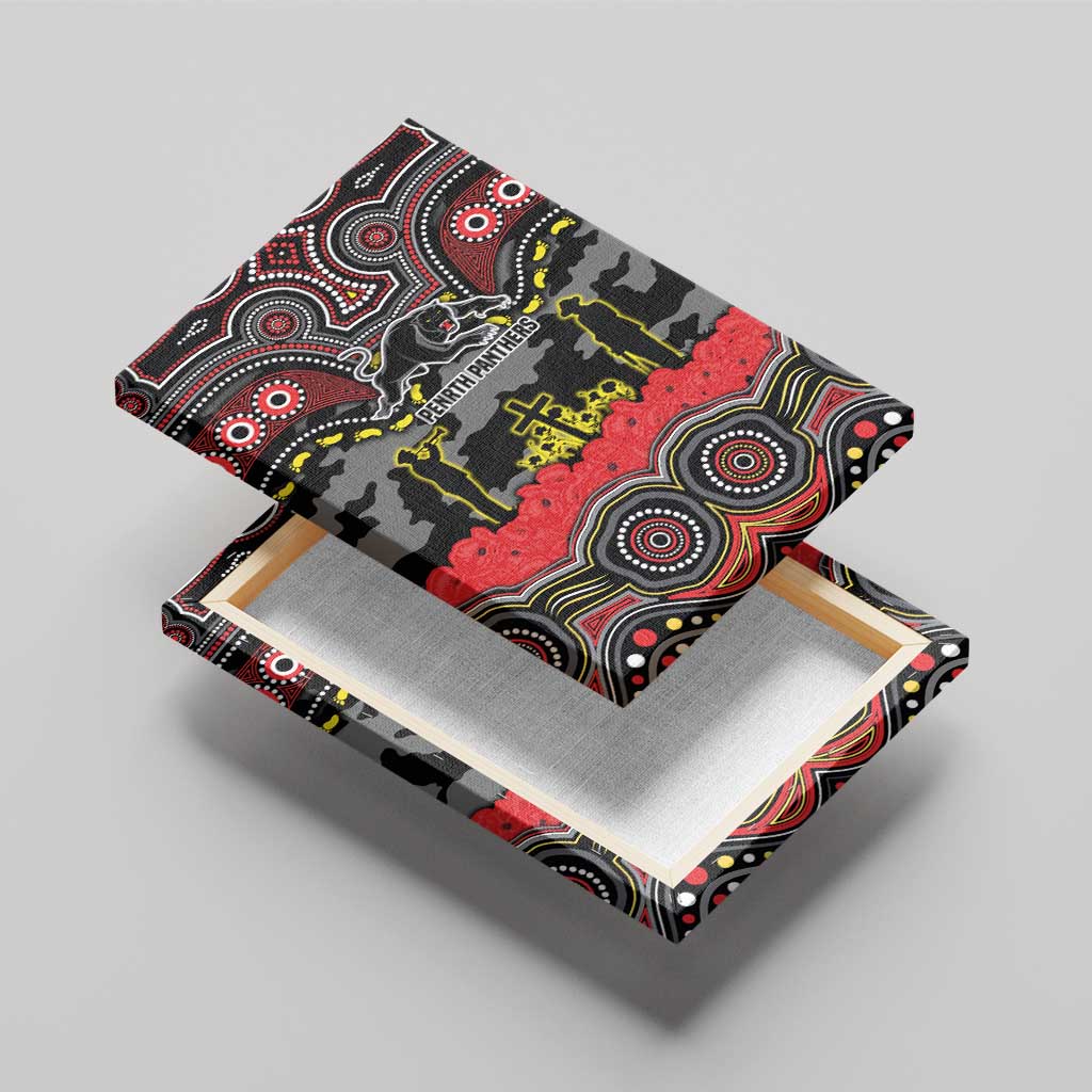 ANZAC Day Penrith Panthers Canvas Wall Art Military Memorial Aboriginal Indigenous Art