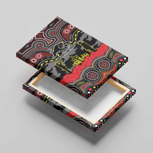ANZAC Day Penrith Panthers Canvas Wall Art Military Memorial Aboriginal Indigenous Art