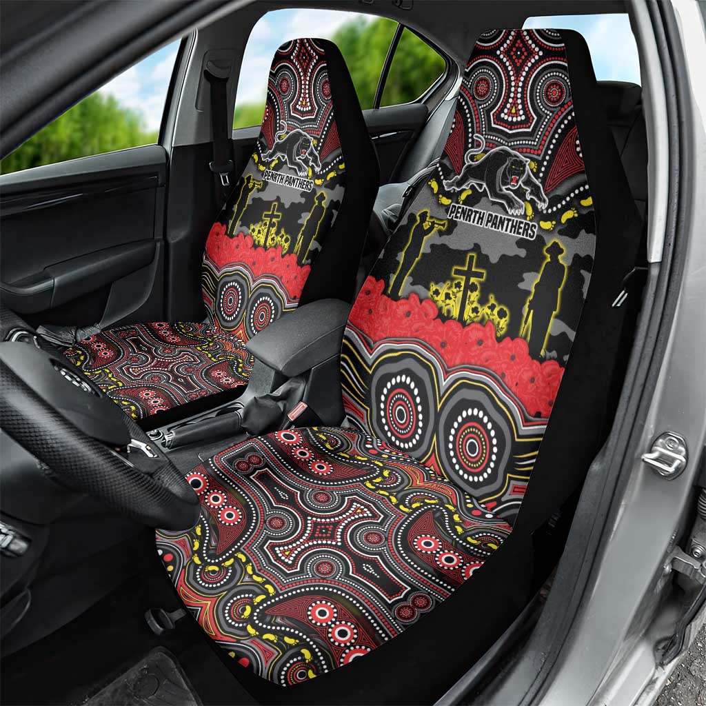 ANZAC Day Penrith Panthers Car Seat Cover Military Memorial Aboriginal Indigenous Art