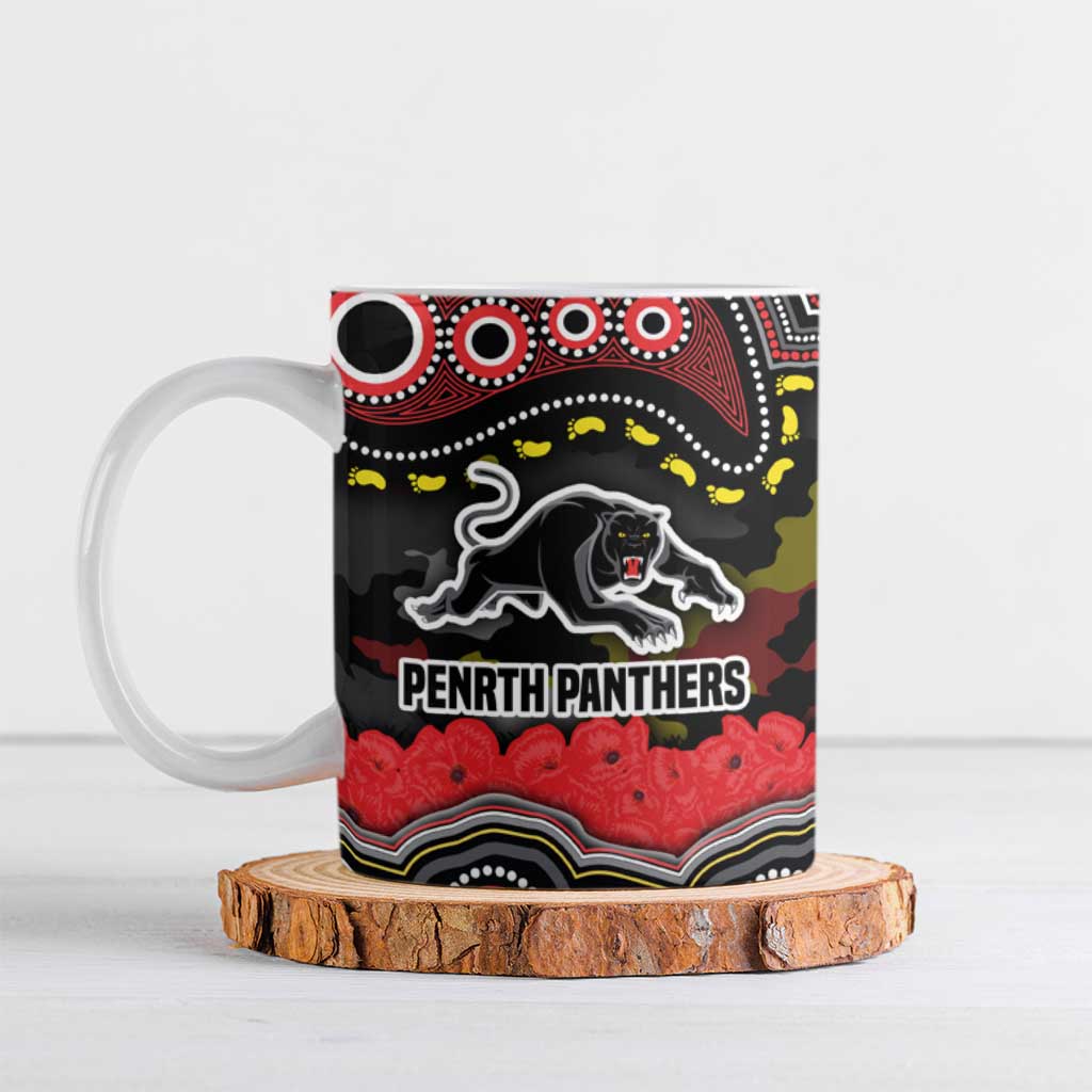 ANZAC Day Penrith Panthers Ceramic Mug Military Memorial Aboriginal Indigenous Art