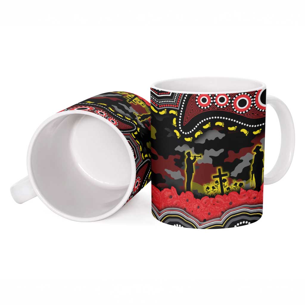 ANZAC Day Penrith Panthers Ceramic Mug Military Memorial Aboriginal Indigenous Art