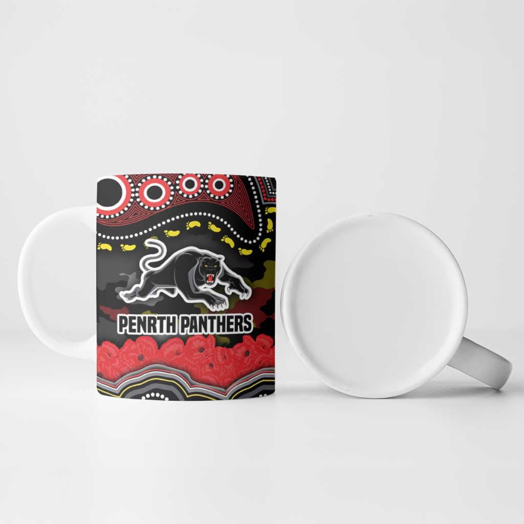ANZAC Day Penrith Panthers Ceramic Mug Military Memorial Aboriginal Indigenous Art