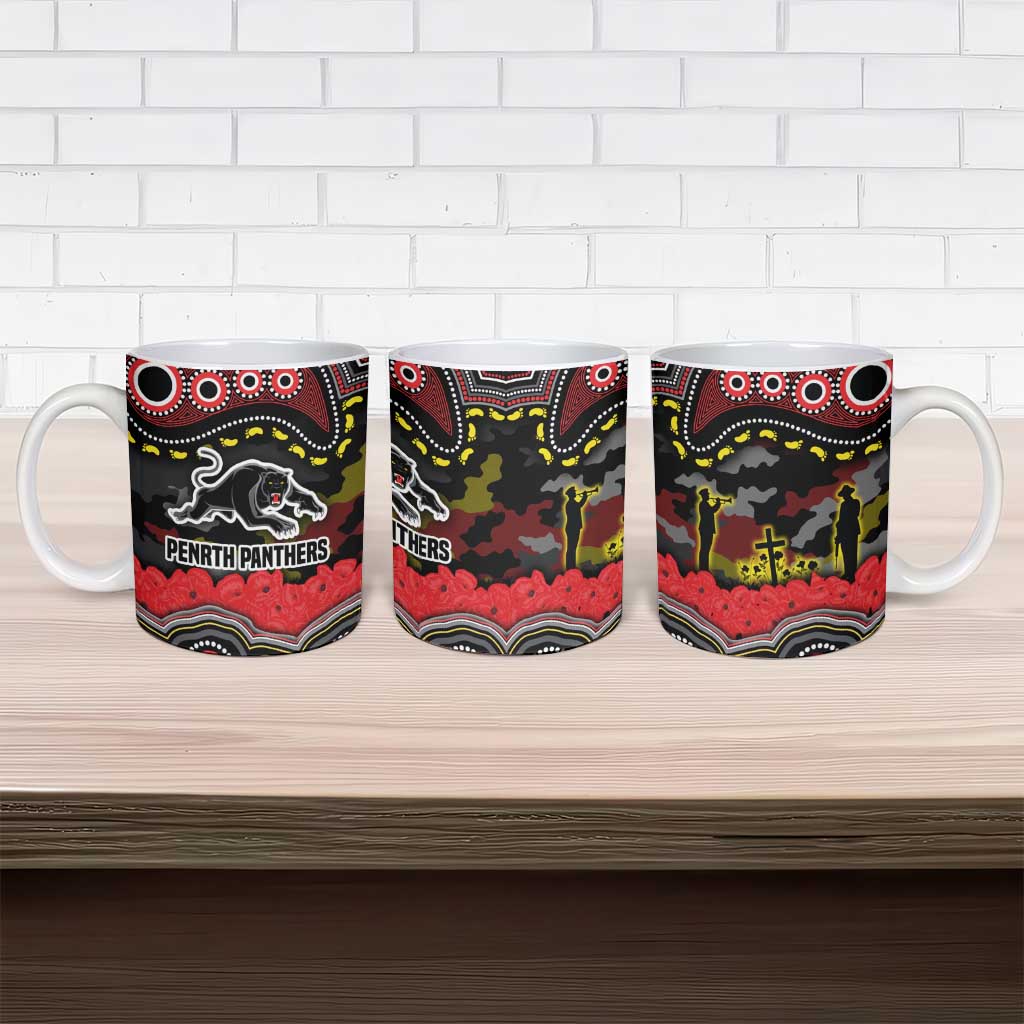 ANZAC Day Penrith Panthers Ceramic Mug Military Memorial Aboriginal Indigenous Art