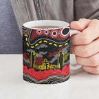 ANZAC Day Penrith Panthers Ceramic Mug Military Memorial Aboriginal Indigenous Art