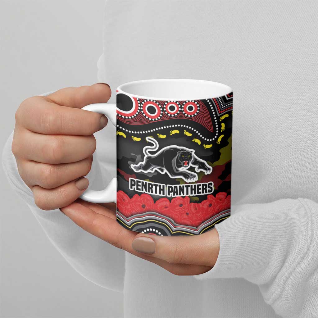 ANZAC Day Penrith Panthers Ceramic Mug Military Memorial Aboriginal Indigenous Art